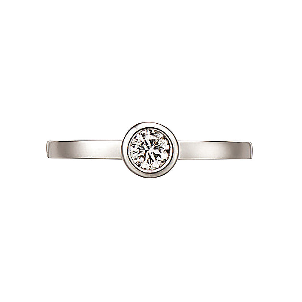 ダイヤモンド プラチナリング(4月誕生石/鑑別書付)《14DB0712》