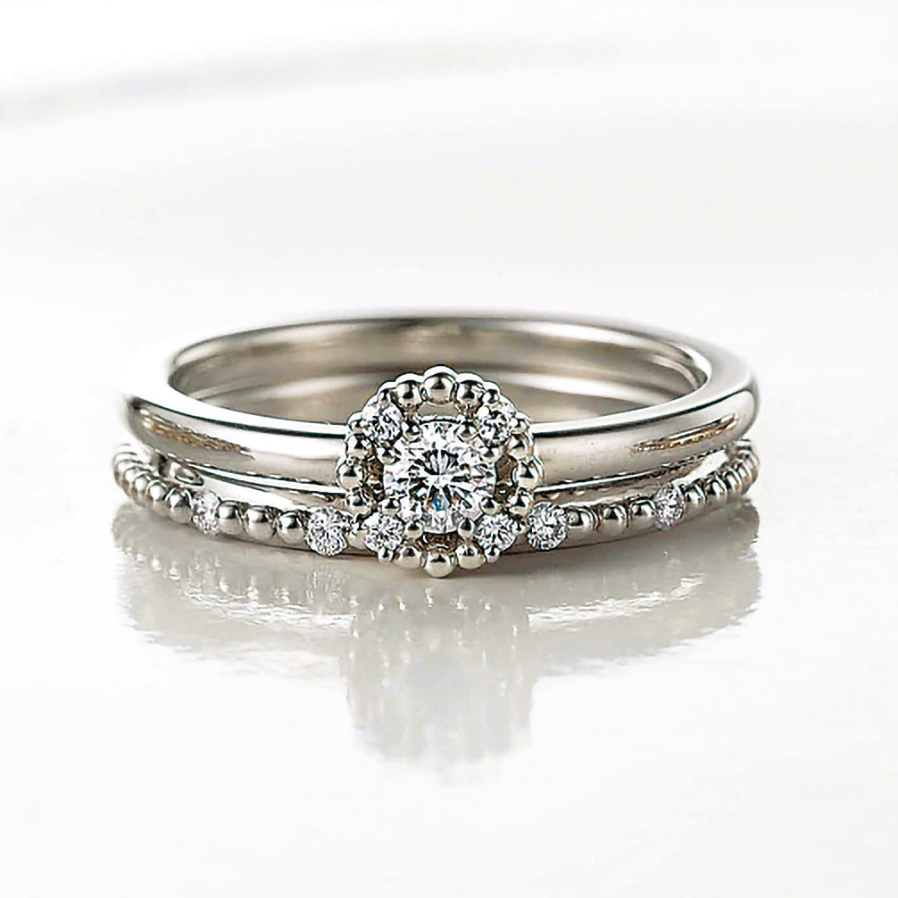 ダイヤモンド プラチナリング(4月誕生石)《14DB0801》