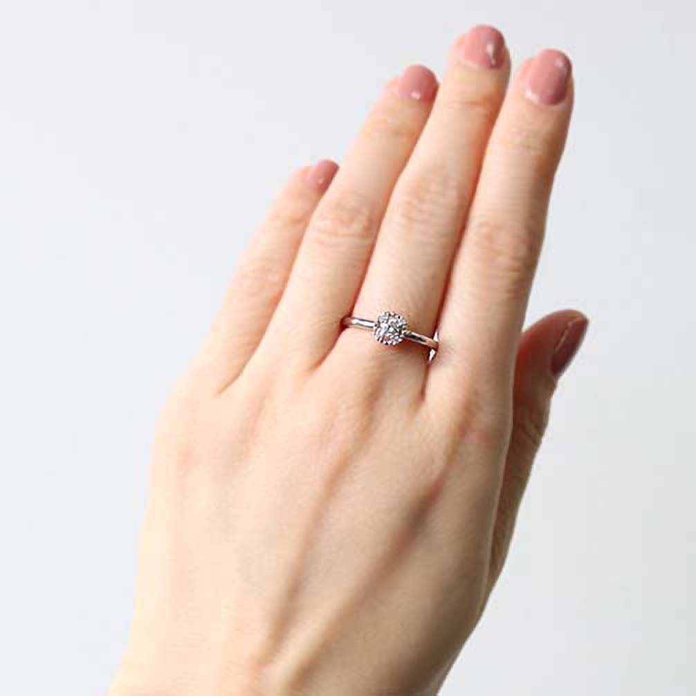 ダイヤモンド プラチナリング(4月誕生石)《14DB0801》