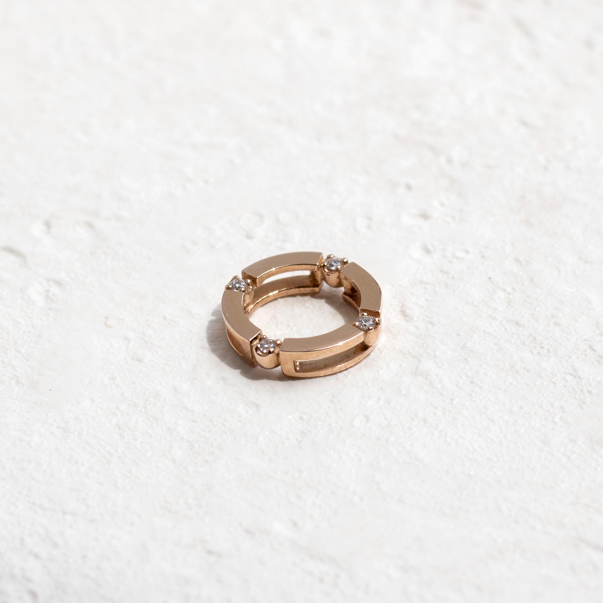 ダイヤモンド K18ペンダントトップ(ピンクゴールド/4月誕生石)《14DB0830》