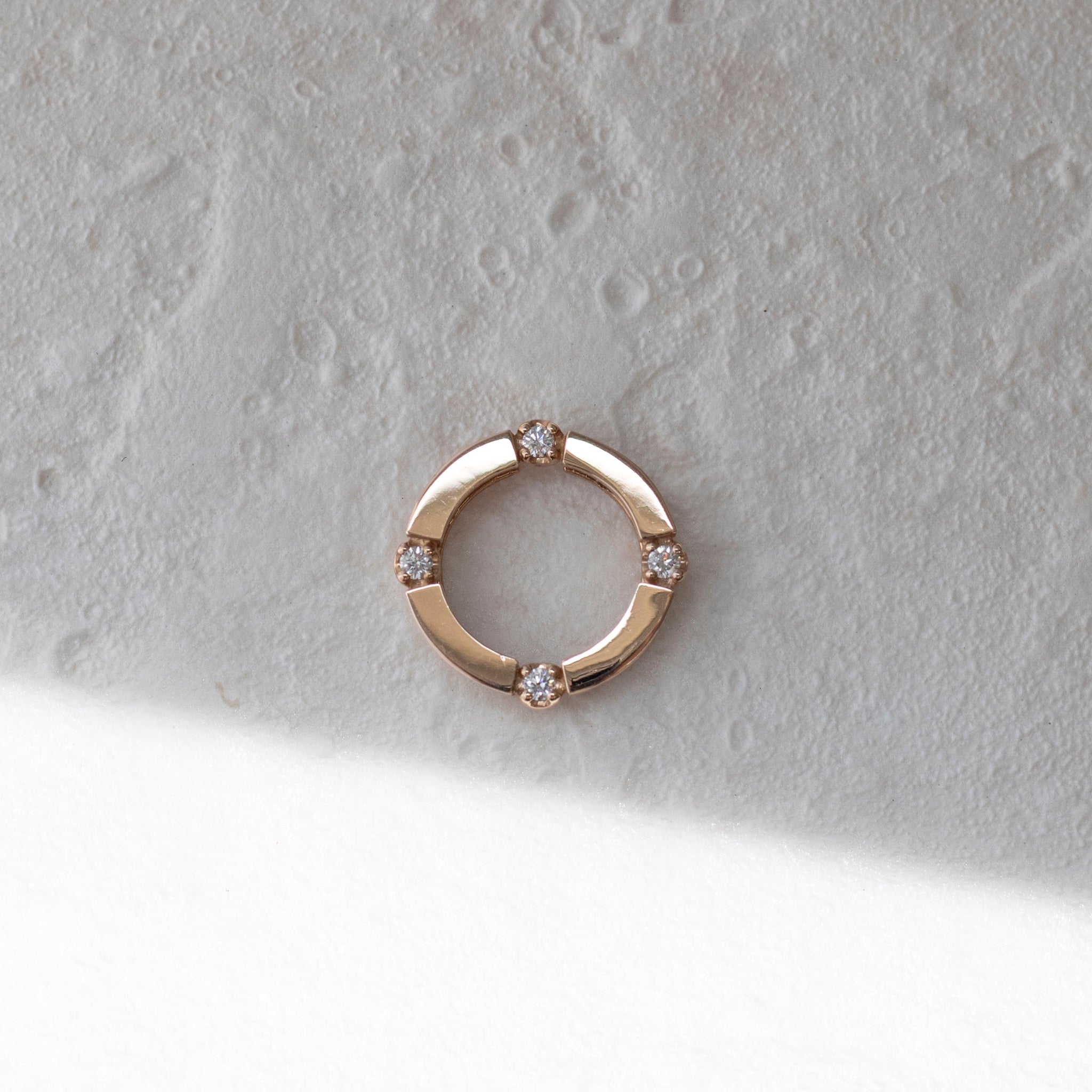 ダイヤモンド K18ペンダントトップ(ピンクゴールド/4月誕生石)《14DB0830》