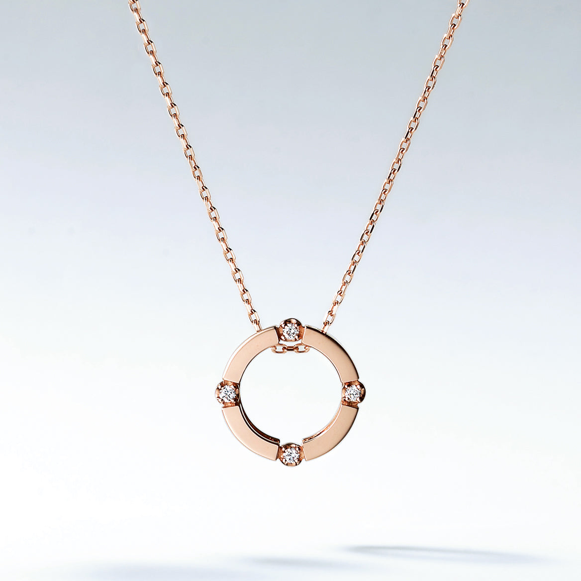 ダイヤモンド K18ペンダントトップ(ピンクゴールド/4月誕生石)《14DB0830》