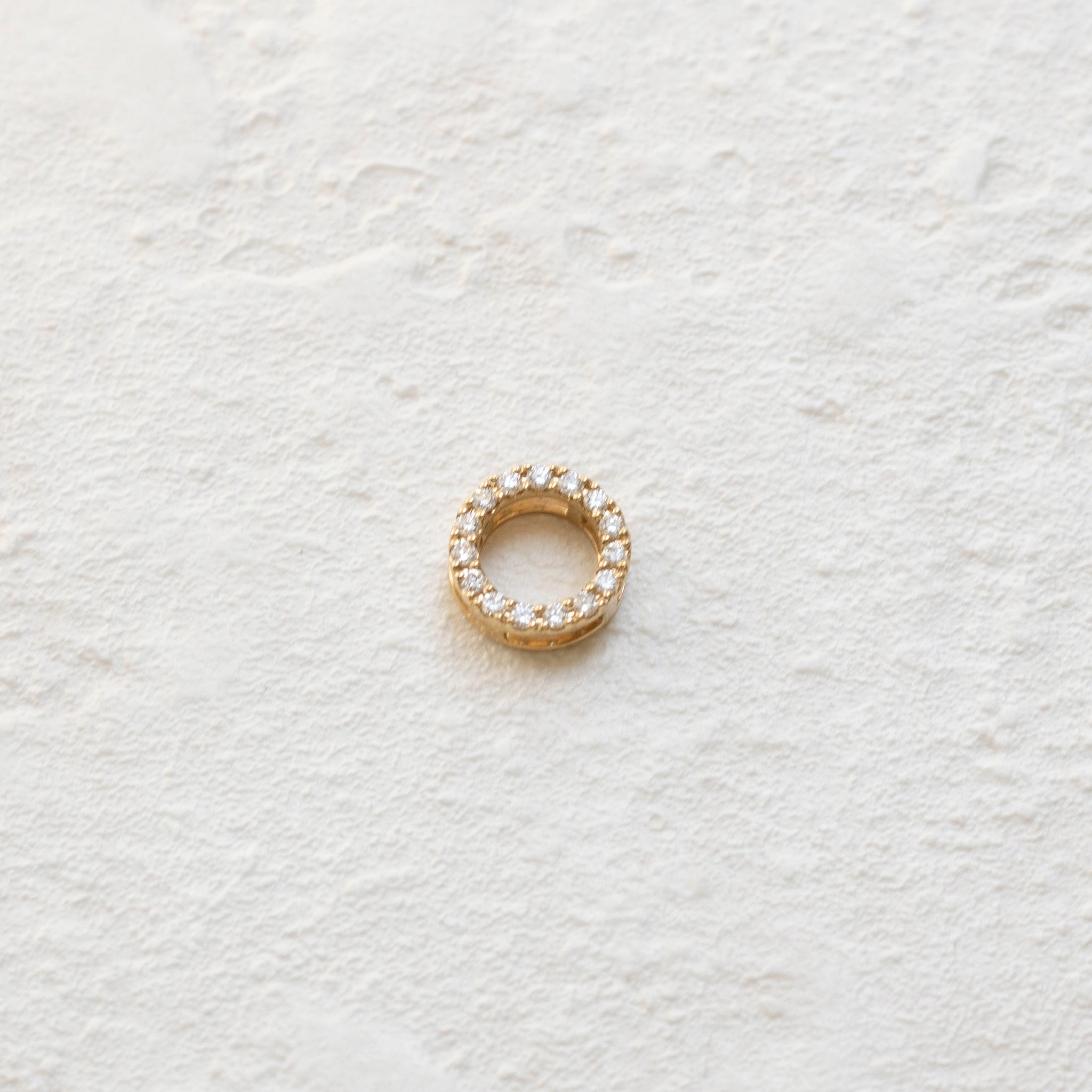 ダイヤモンド K18ペンダントトップ(イエローゴールド/4月誕生石)《14DB0832》