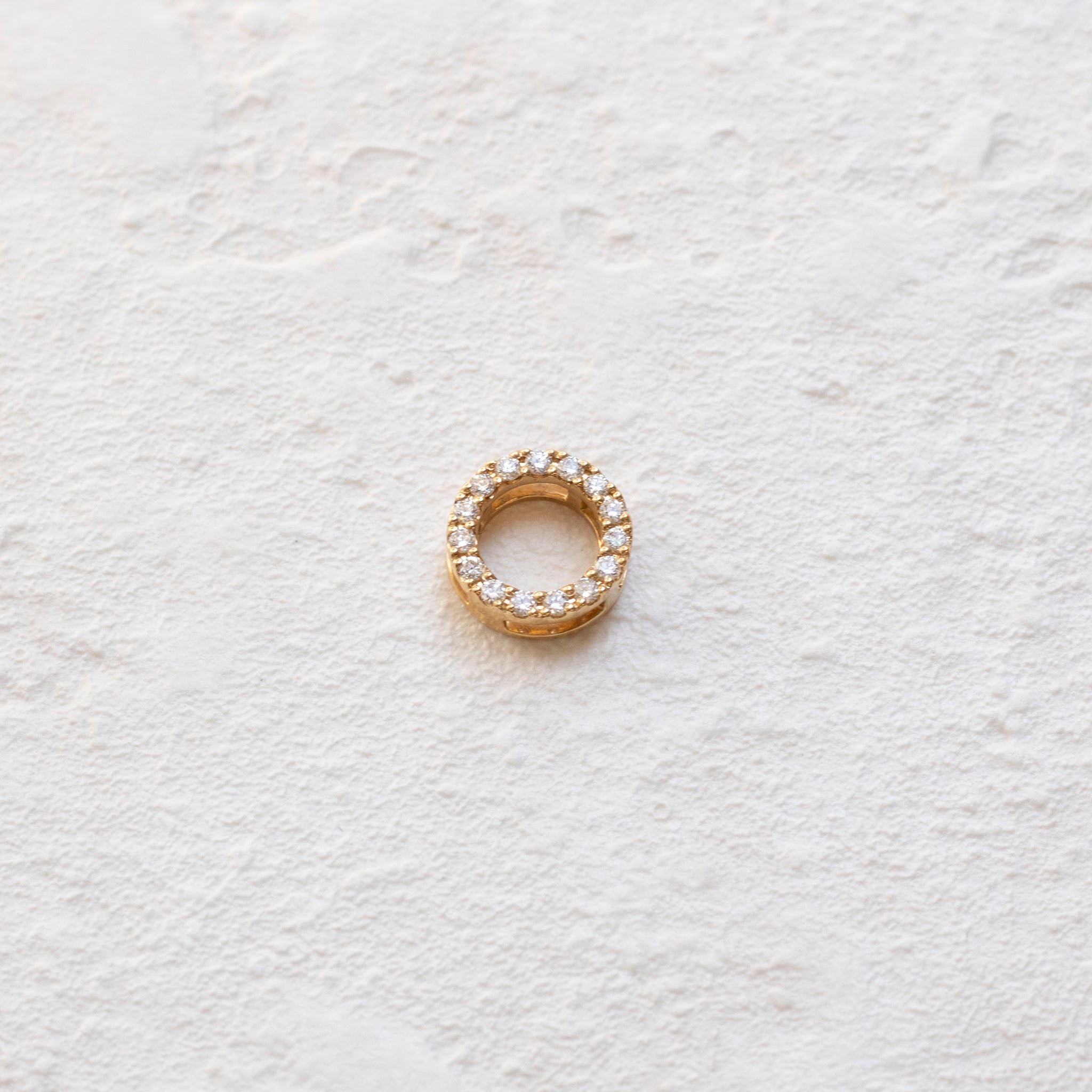 ダイヤモンド K18ペンダントトップ(ピンクゴールド/4月誕生石)《14DB0833》