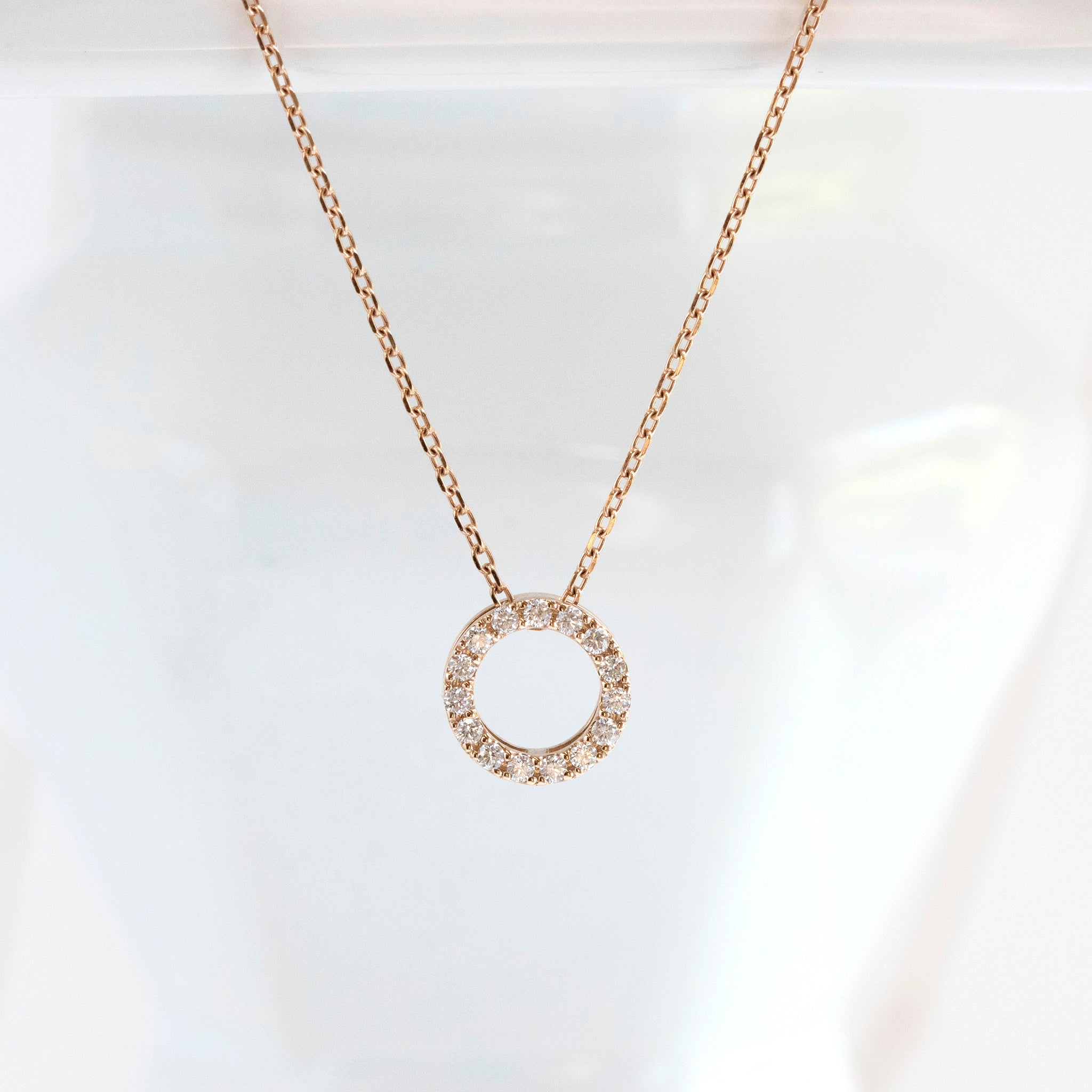 ダイヤモンド K18ペンダントトップ(ピンクゴールド/4月誕生石)《14DB0833》