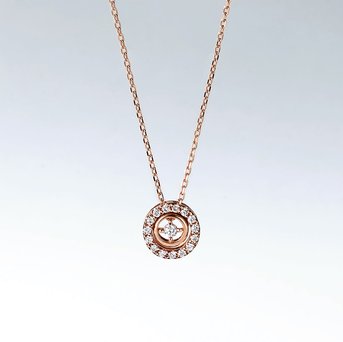 ダイヤモンド K18ペンダントトップ(ピンクゴールド/4月誕生石)《14DB0833》