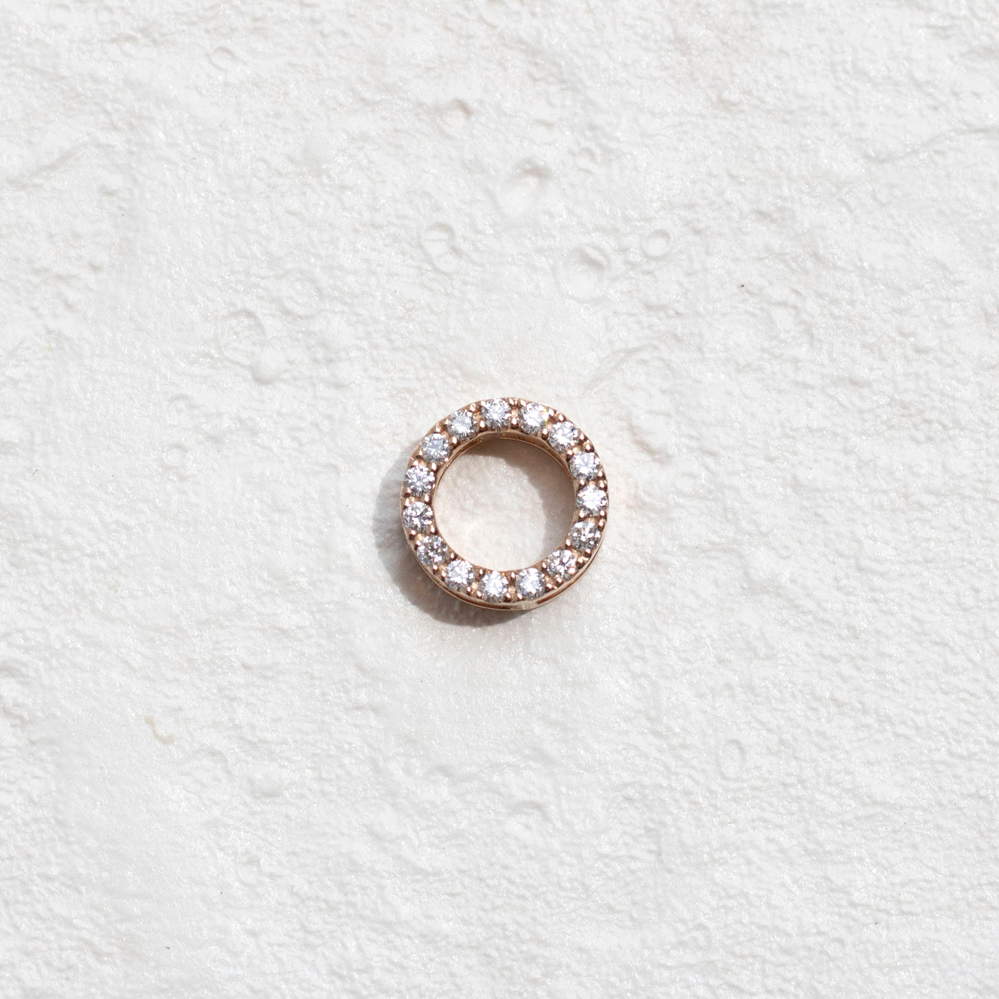 ダイヤモンド K18ペンダントトップ(ピンクゴールド/4月誕生石)《14DB0833》