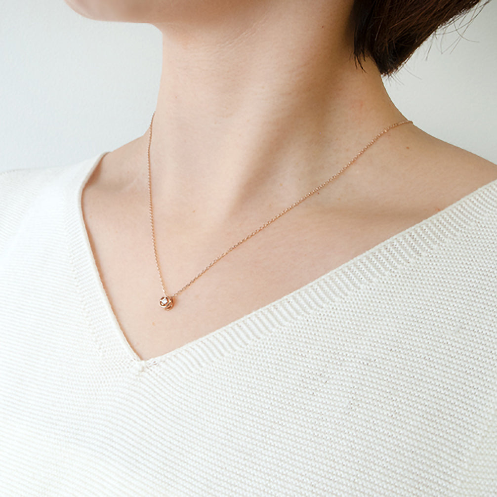 ダイヤモンド K18ペンダントトップ(ピンクゴールド/4月誕生石)《14DB0836》