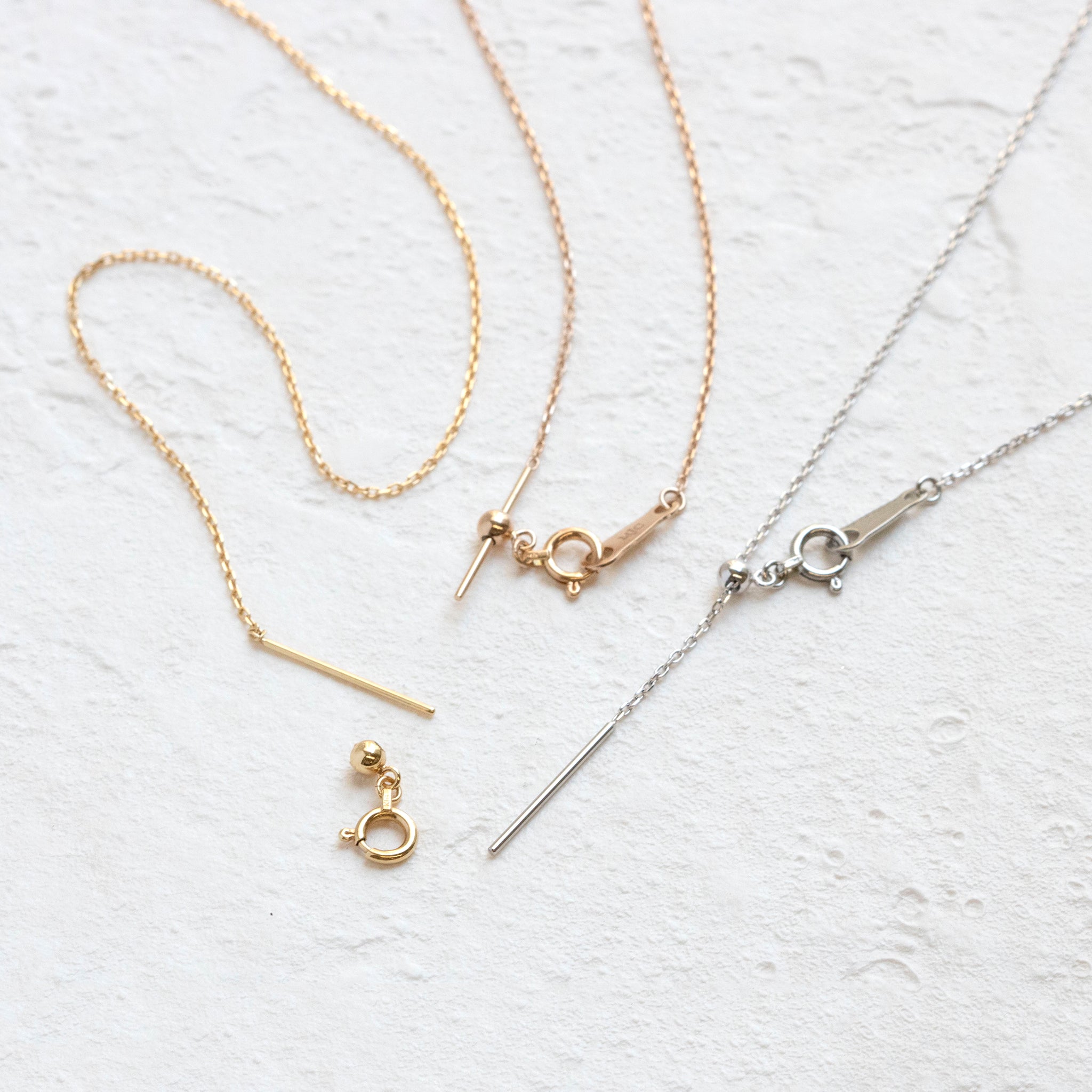 プラチナチェーン(アズキ/幅0.9mm/スライドピン式/45cm/フリーアジャスター)《14DB0837》