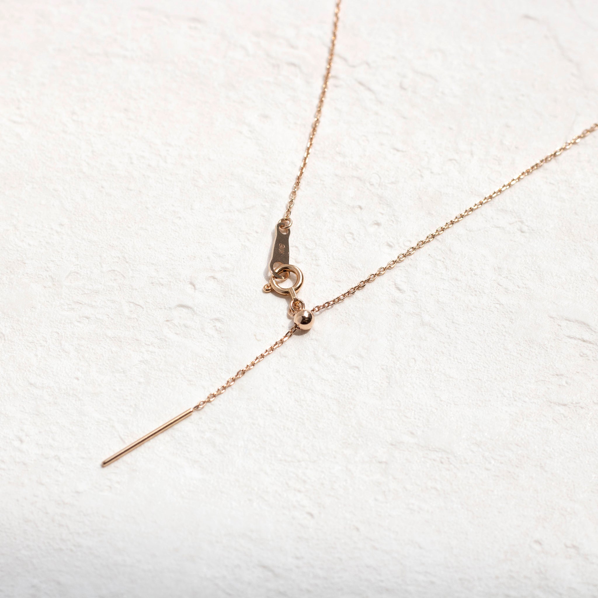 K18チェーン(ピンクゴールド/アズキ/幅0.9mm/スライドピン式/45cm/フリーアジャスター)《14DB0839》