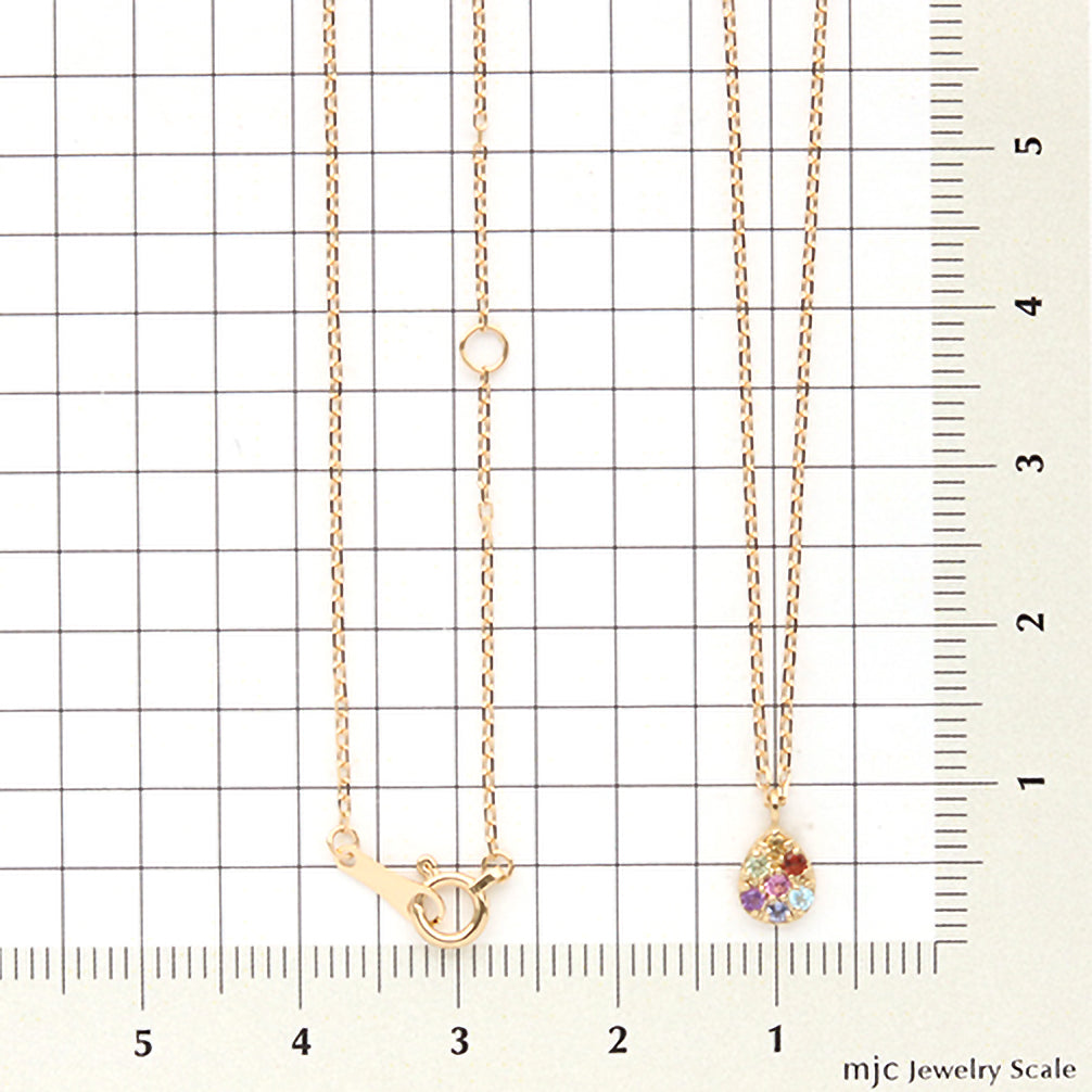 マルチカラー K18ネックレス《14T10368》