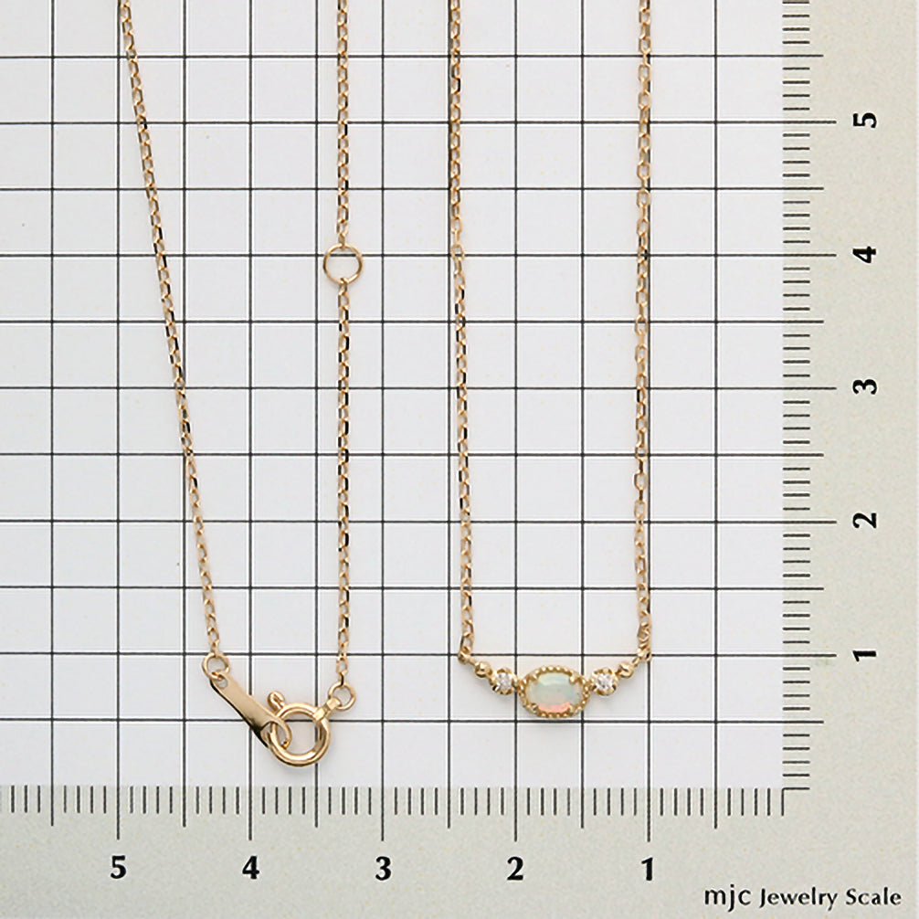 オパール K18ネックレス(10月誕生石)《14T10403》