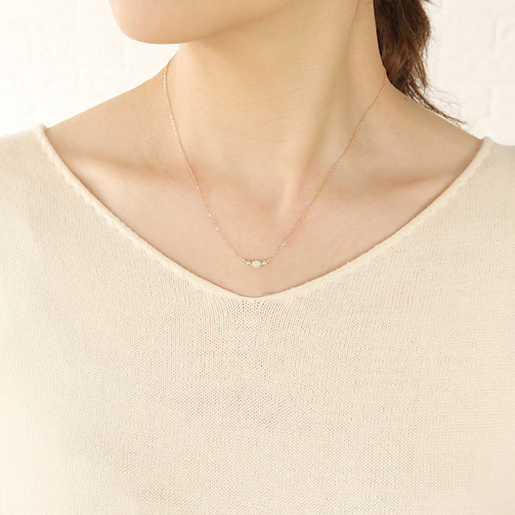 オパール K18ネックレス(10月誕生石)《14T10403》