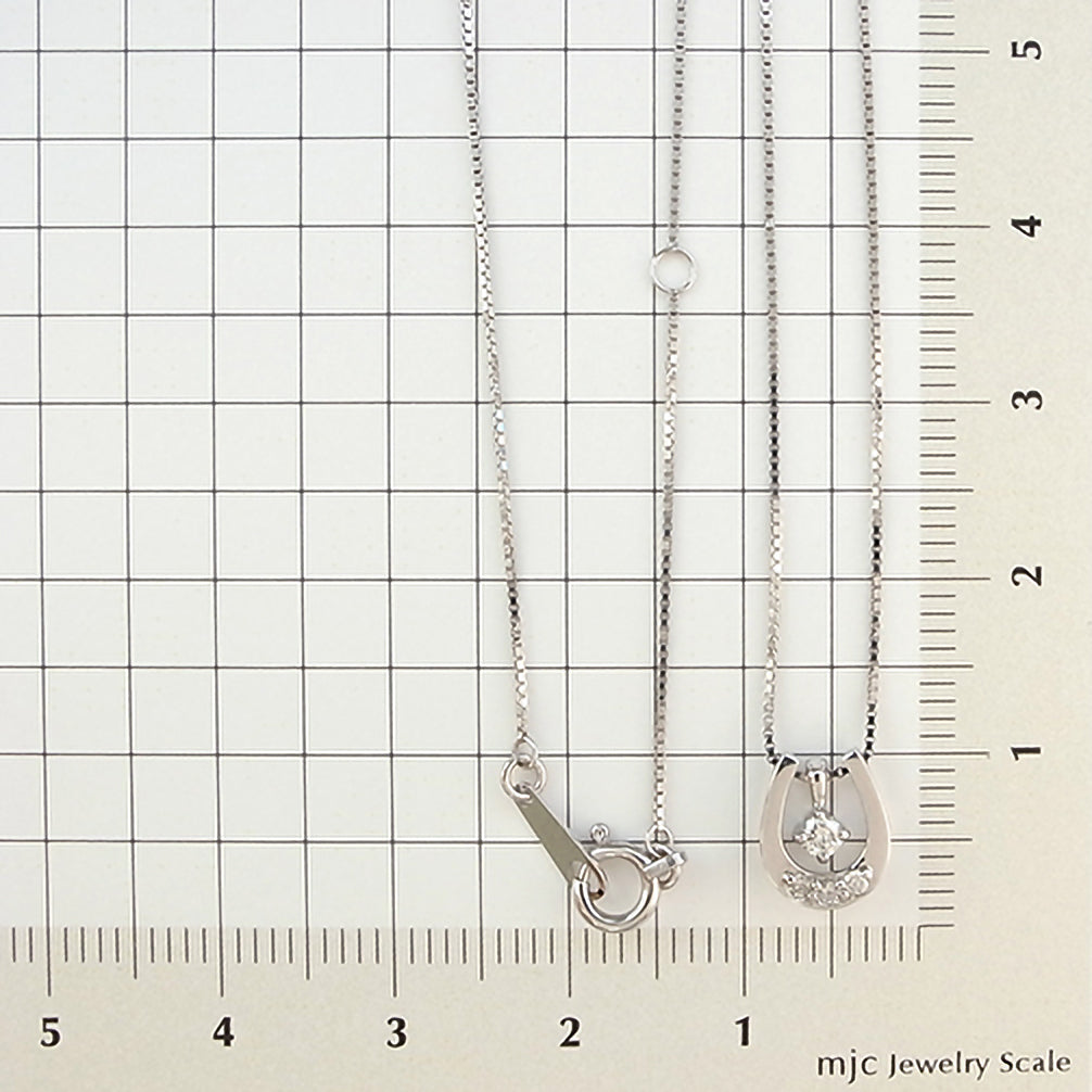 ダイヤモンド K18ネックレス(4月誕生石)《16T10169》