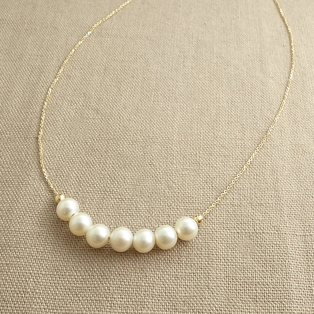 パール K18ネックレス(淡水真珠/6月誕生石)《16T10276》