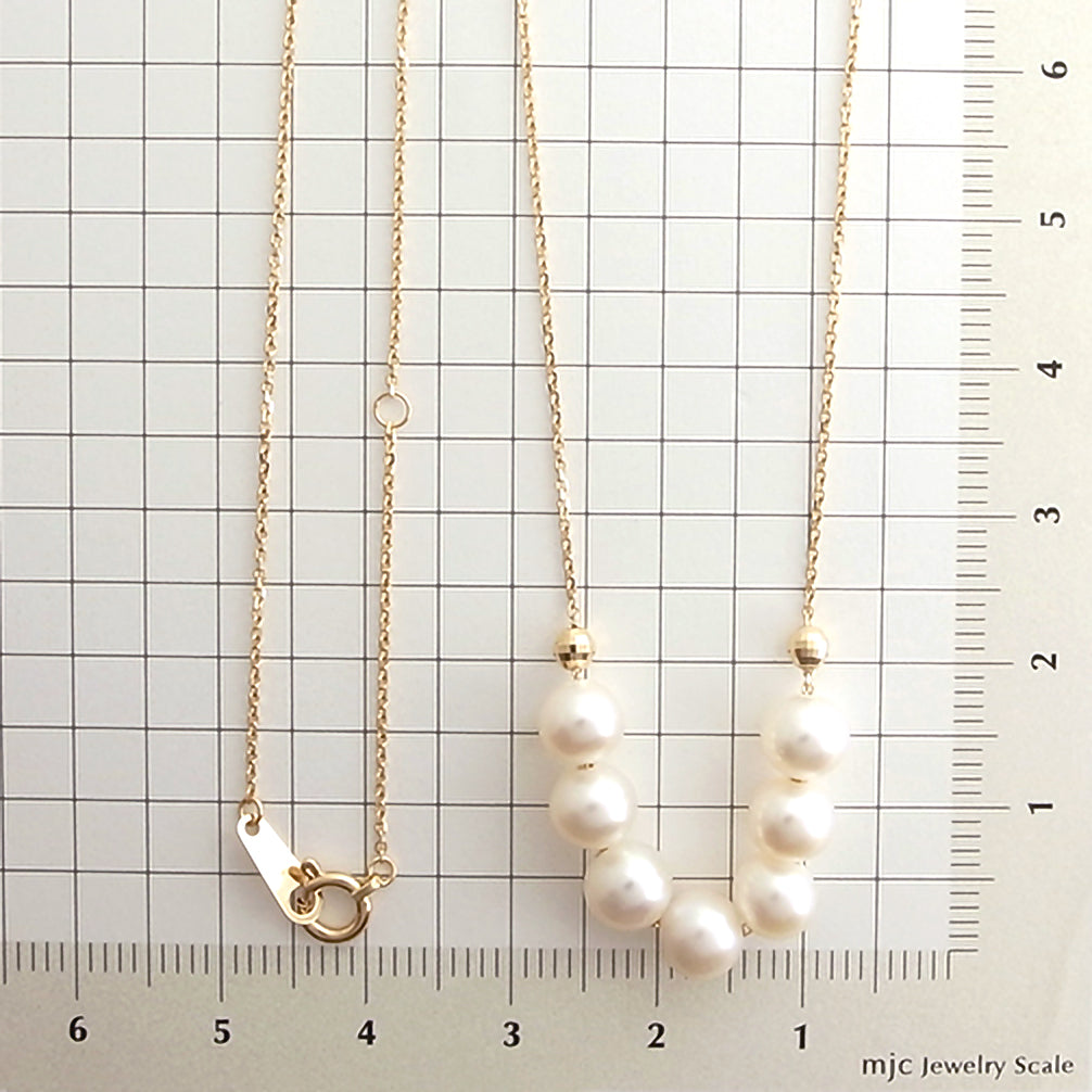 パール K18ネックレス(淡水真珠/6月誕生石)《16T10276》