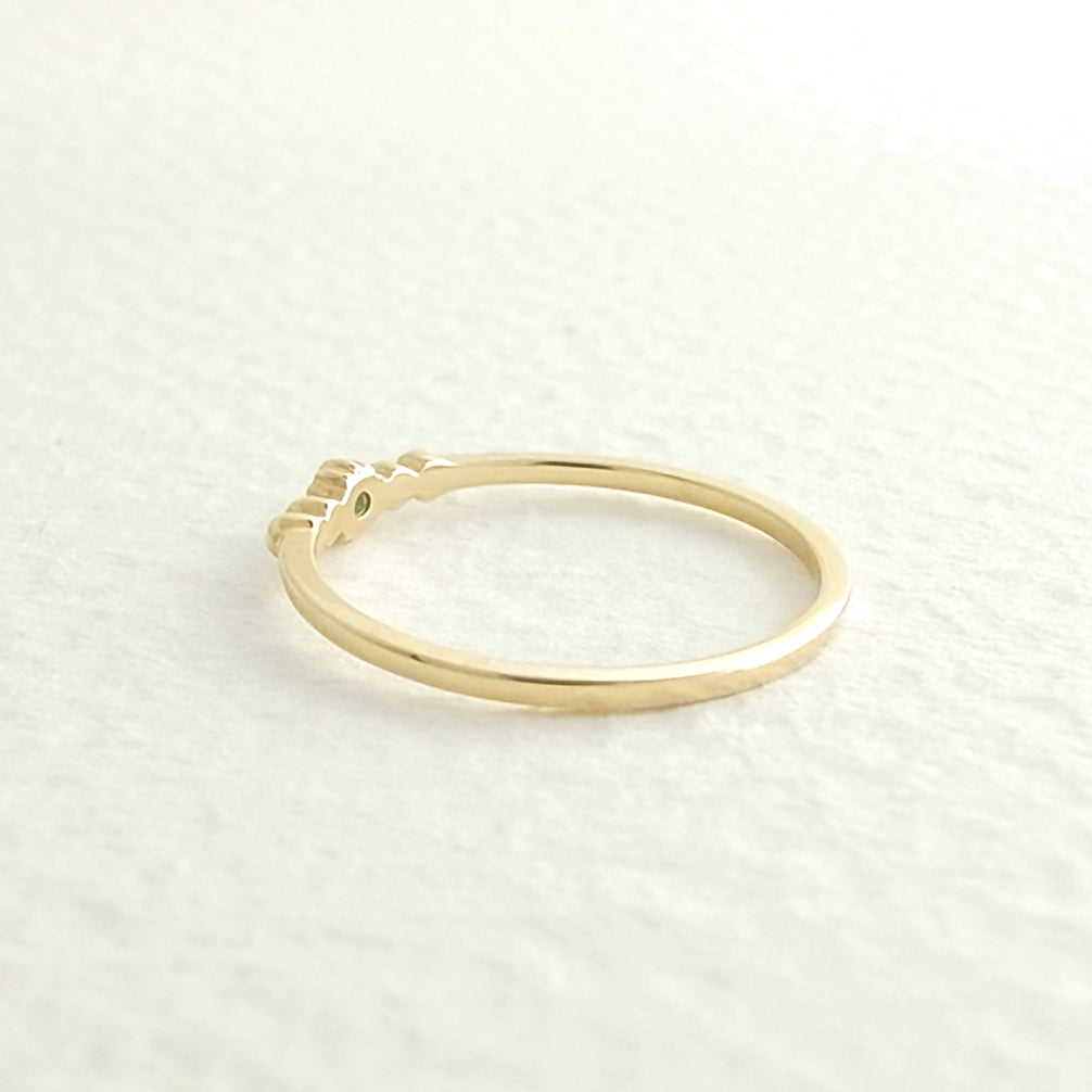 エメラルド K18リング(5月誕生石)《16T10323》