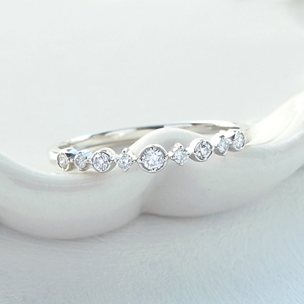 ダイヤモンド プラチナリング(4月誕生石)《18T10132》