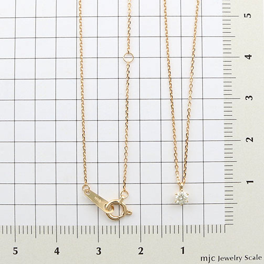 ダイヤモンド K18ネックレス(ベリーライトイエロー/4月誕生石/グレーディングレポート付き)《18T10292》