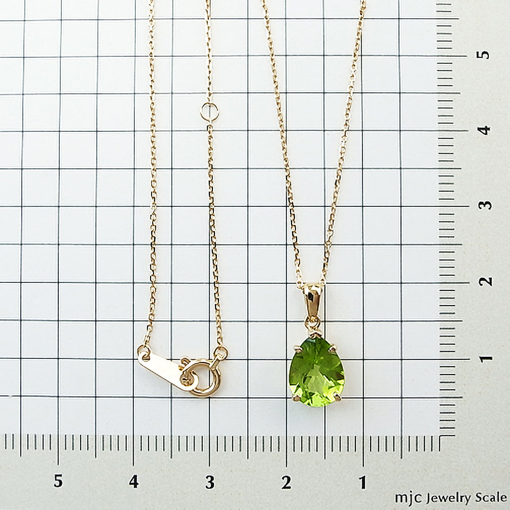 ペリドット K18ネックレス(8月誕生石)《19T10253》