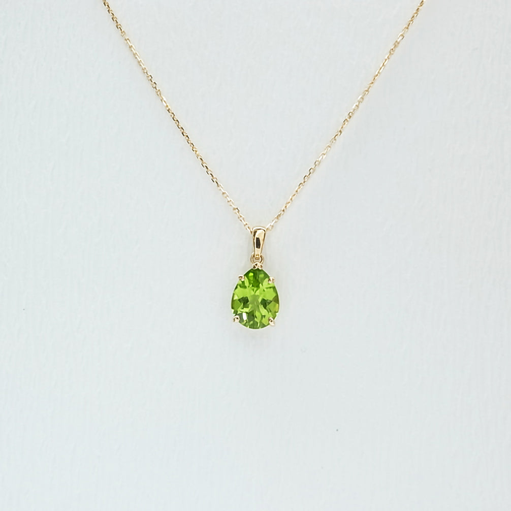 ペリドット K18ネックレス(8月誕生石)《19T10253》