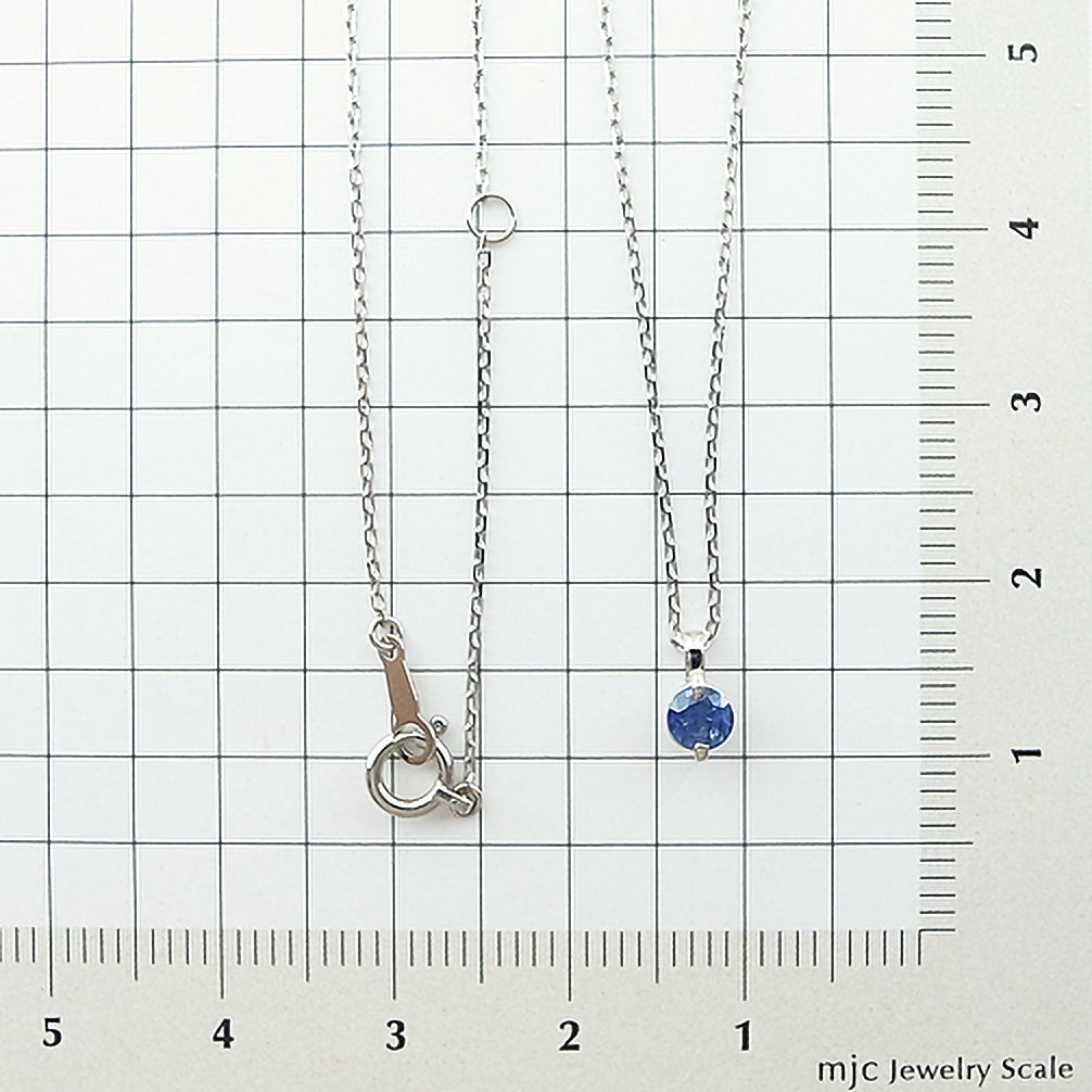サファイア プラチナネックレス(9月誕生石)《19T10274》