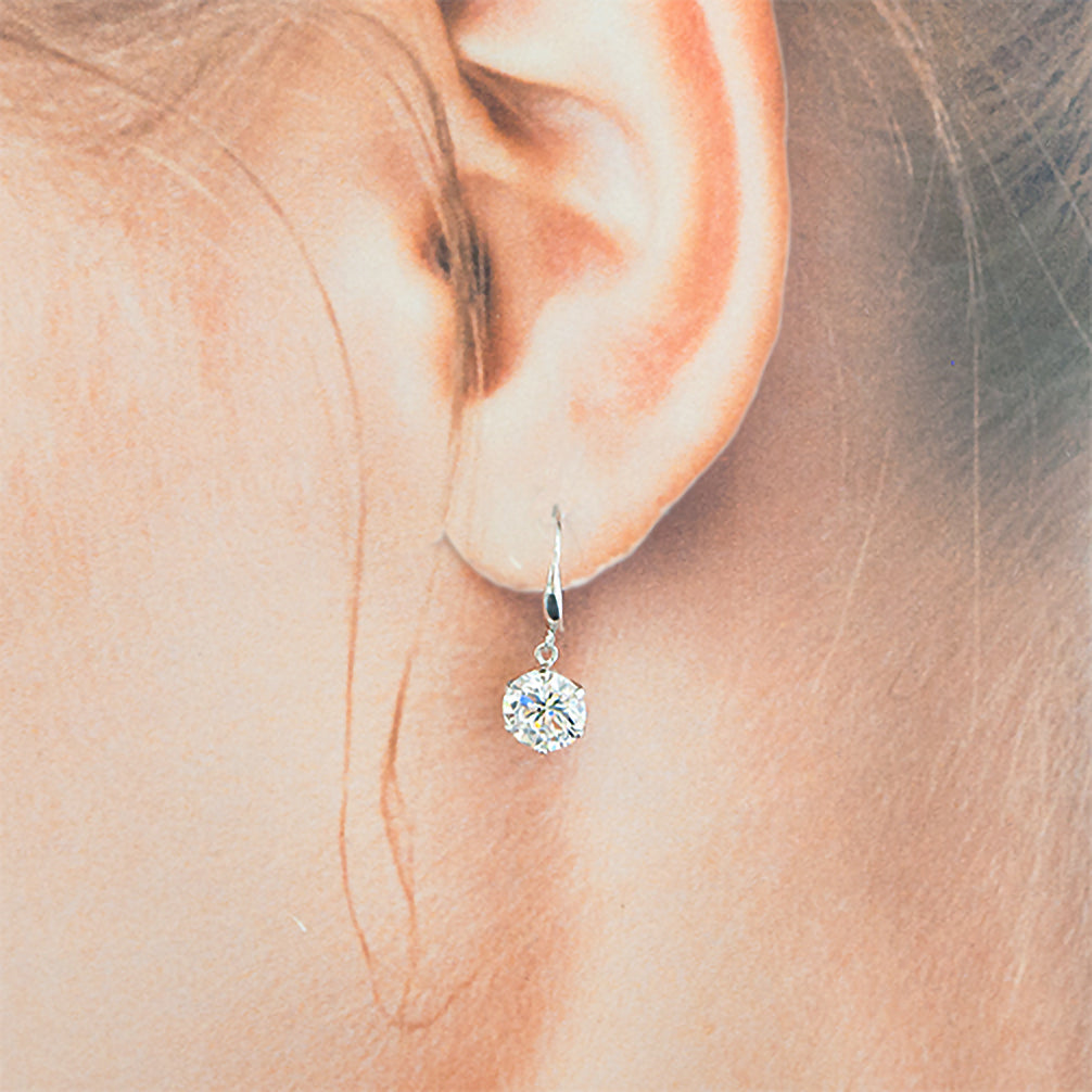 キュービックジルコニア K14ピアス(ダイヤ換算計2カラット相当)《19T10341》