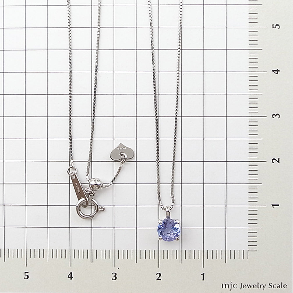 タンザナイト プラチナネックレス(12月誕生石)《19T10349》