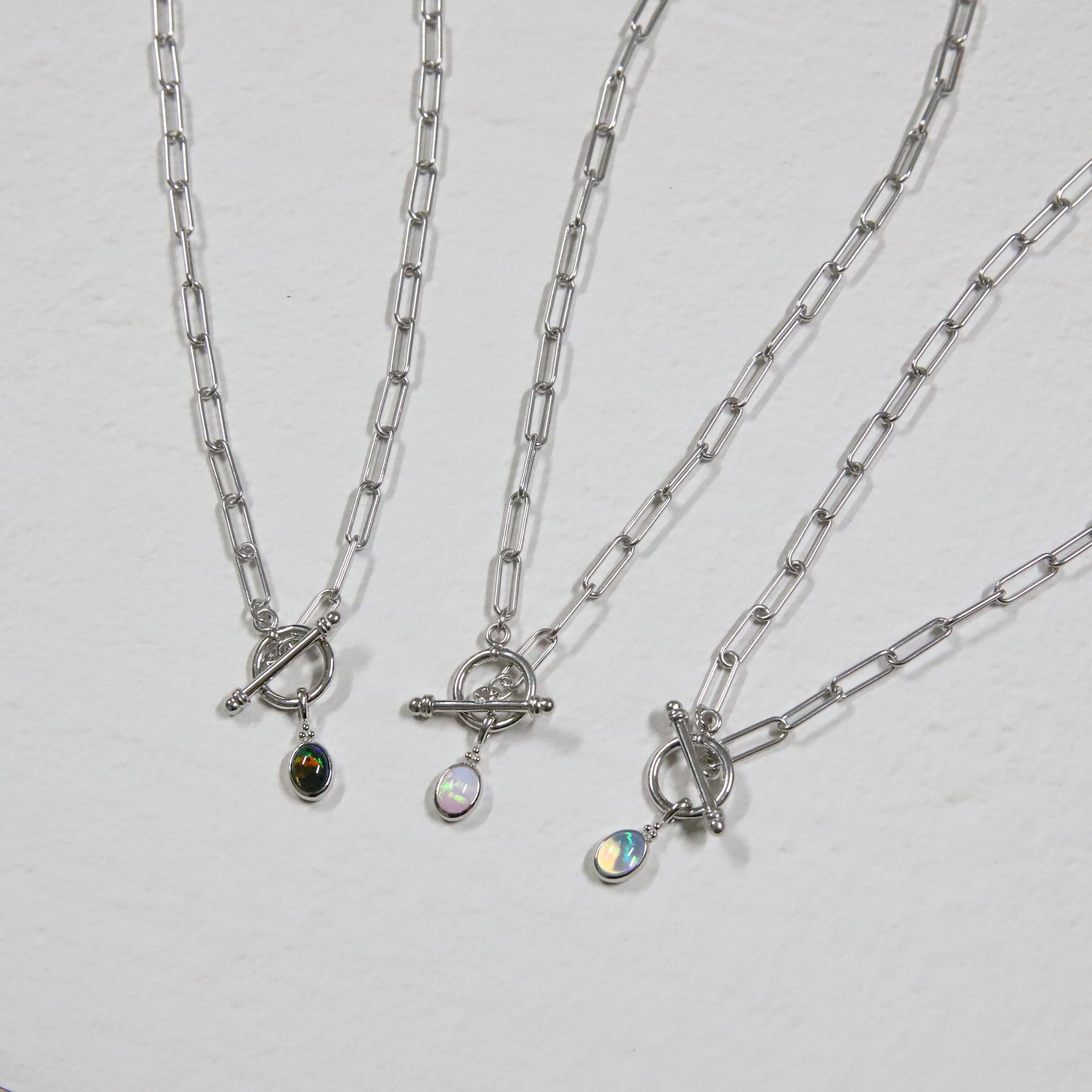 ウォーターオパール SVネックレス(クレサンベール/モンプレジール/10月誕生石)《WPDW4211》