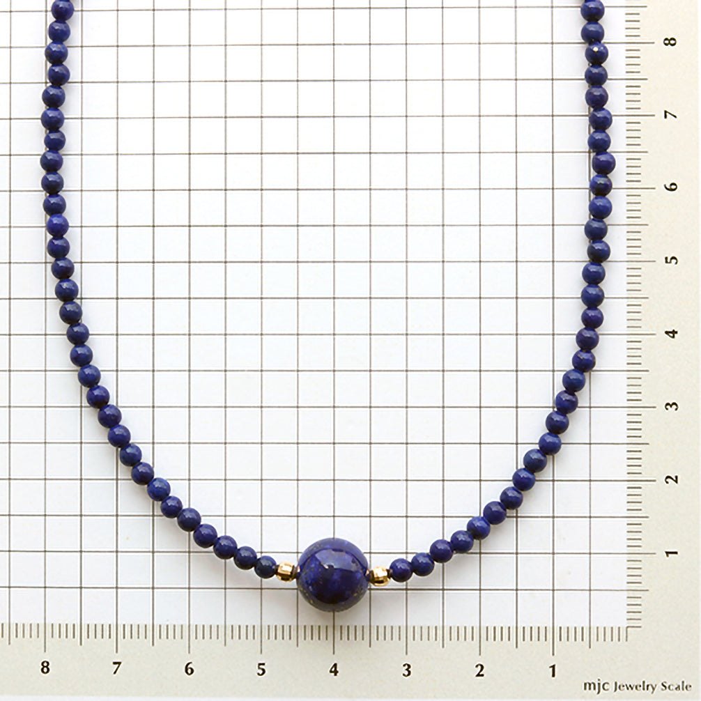 ラピスラズリ K18ネックレス(12月誕生石)《20T10282》