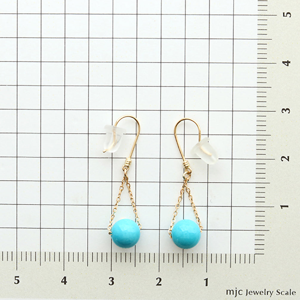 トルコ石/ターコイズ K18ピアス(12月誕生石)《20T10284》