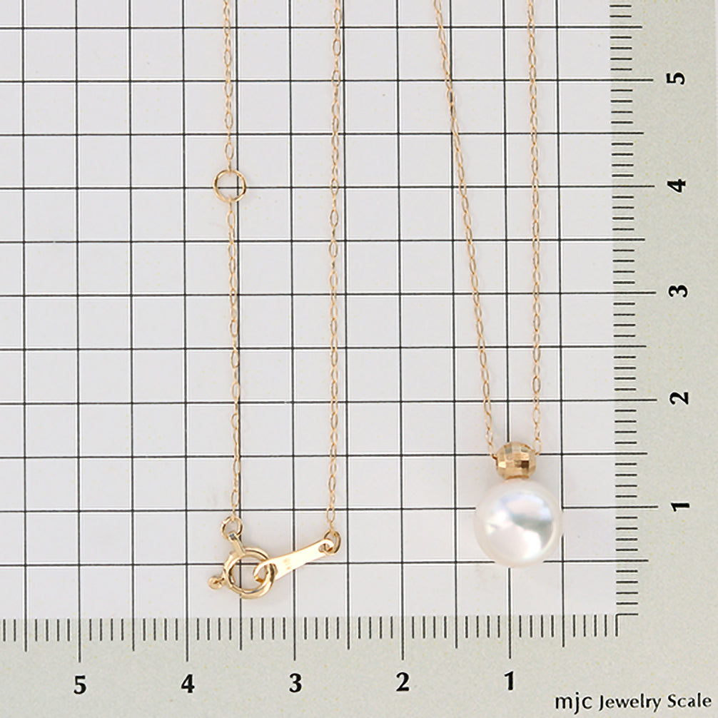 パール K18ネックレス(アコヤ真珠/8mm/6月誕生石)《20TZ0201》