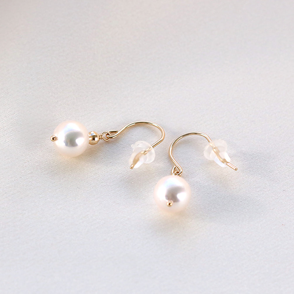 パール K18ピアス(アコヤ真珠/7.5mm/6月誕生石)《20TZ0202》