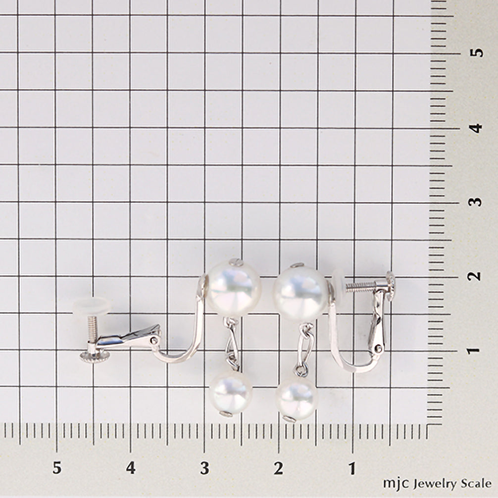 パール シルバーイヤリング(アコヤ真珠/5.5mm・7.5mm/6月誕生石)《20TZ0204》