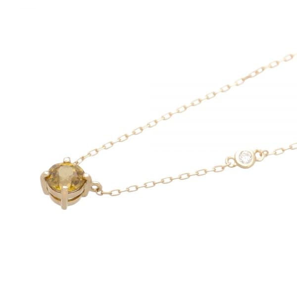 スフェーン/ダイヤモンド K18ネックレス(7月誕生石)《WPDN4136》