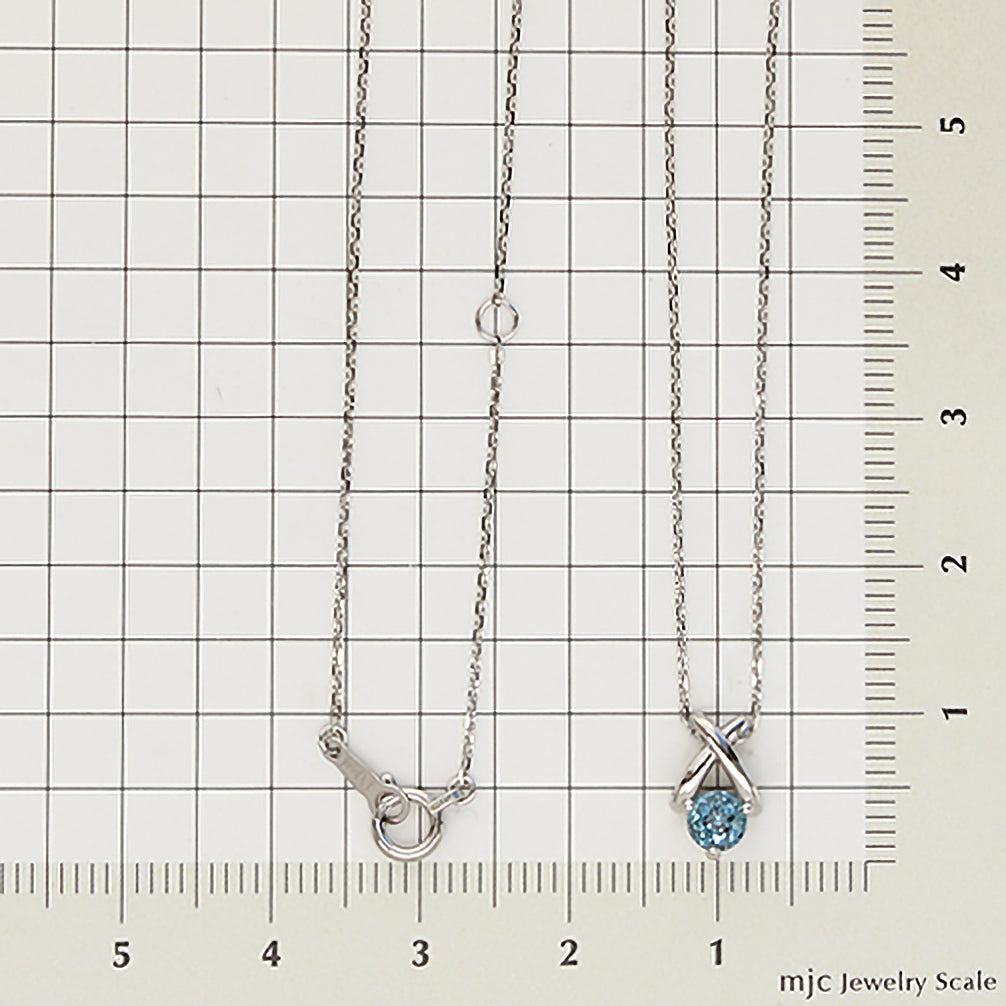 アクアマリン プラチナネックレス(サンタマリア・アフリカーナクオリティ/3月誕生石)《21T10120》