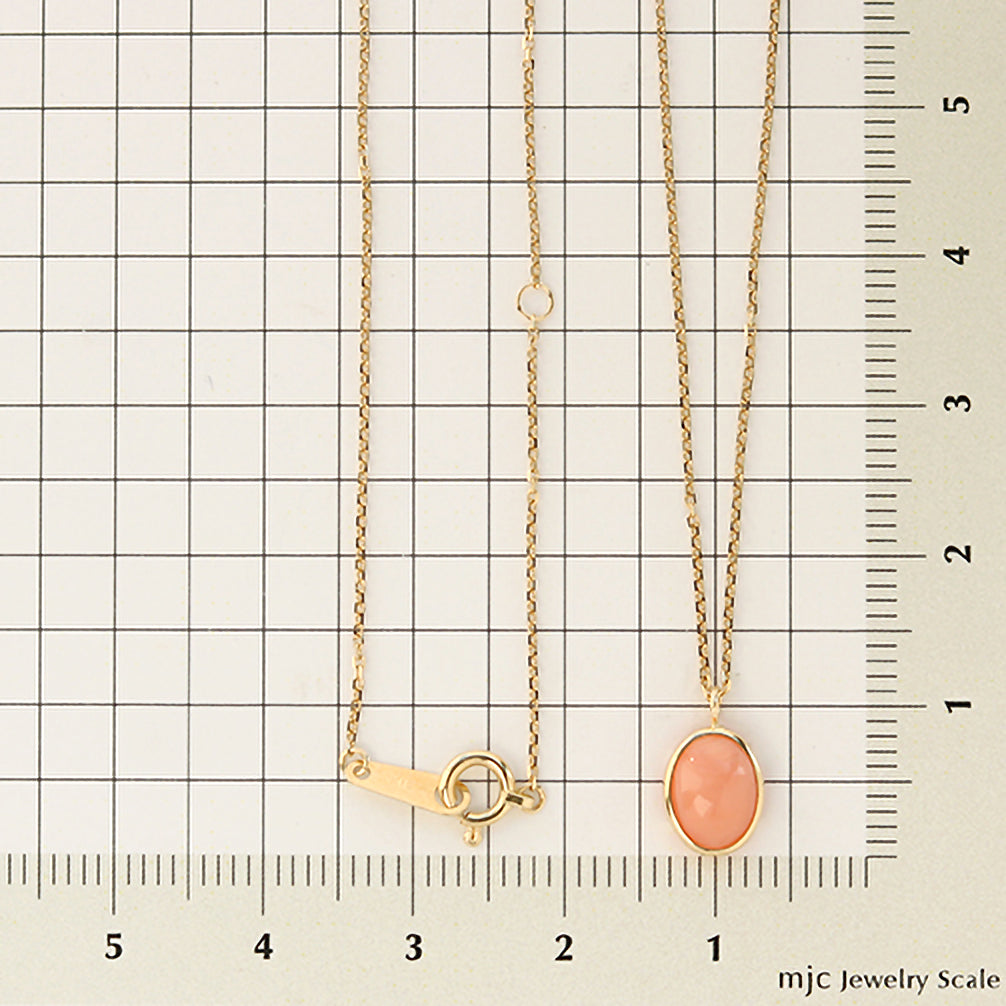 珊瑚(サンゴ) K18ネックレス(3月誕生石)《21T10157》