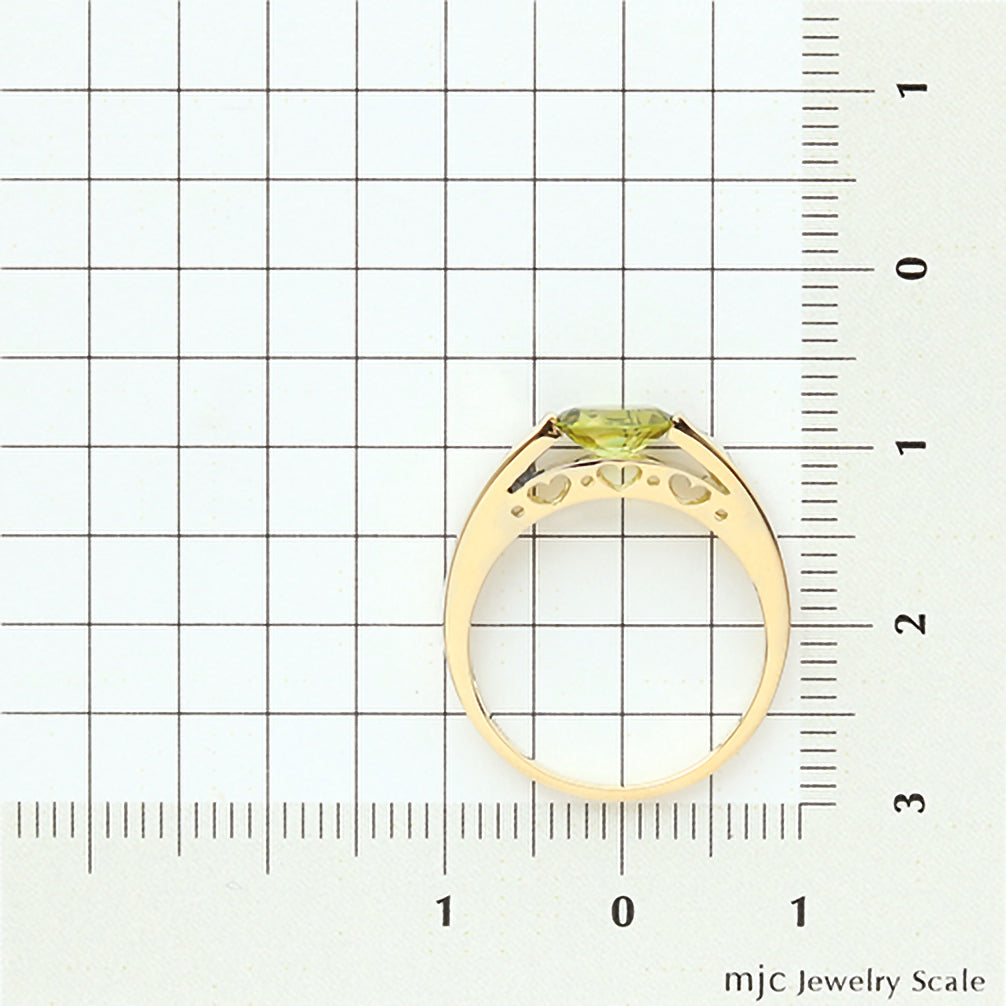 ペリドット K18リング(8月誕生石)《21T10218》
