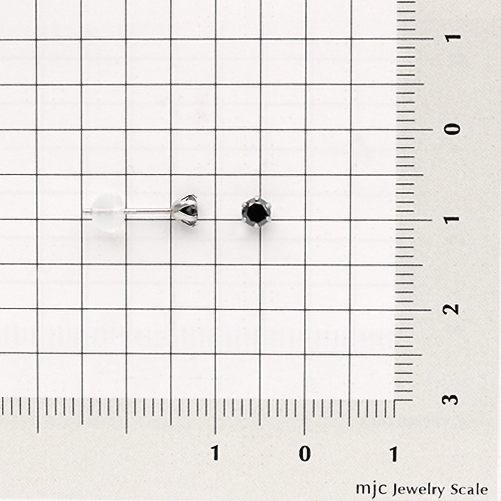 ブラックダイヤ プラチナピアス(計0.3カラット/4月誕生石)《21T10250》