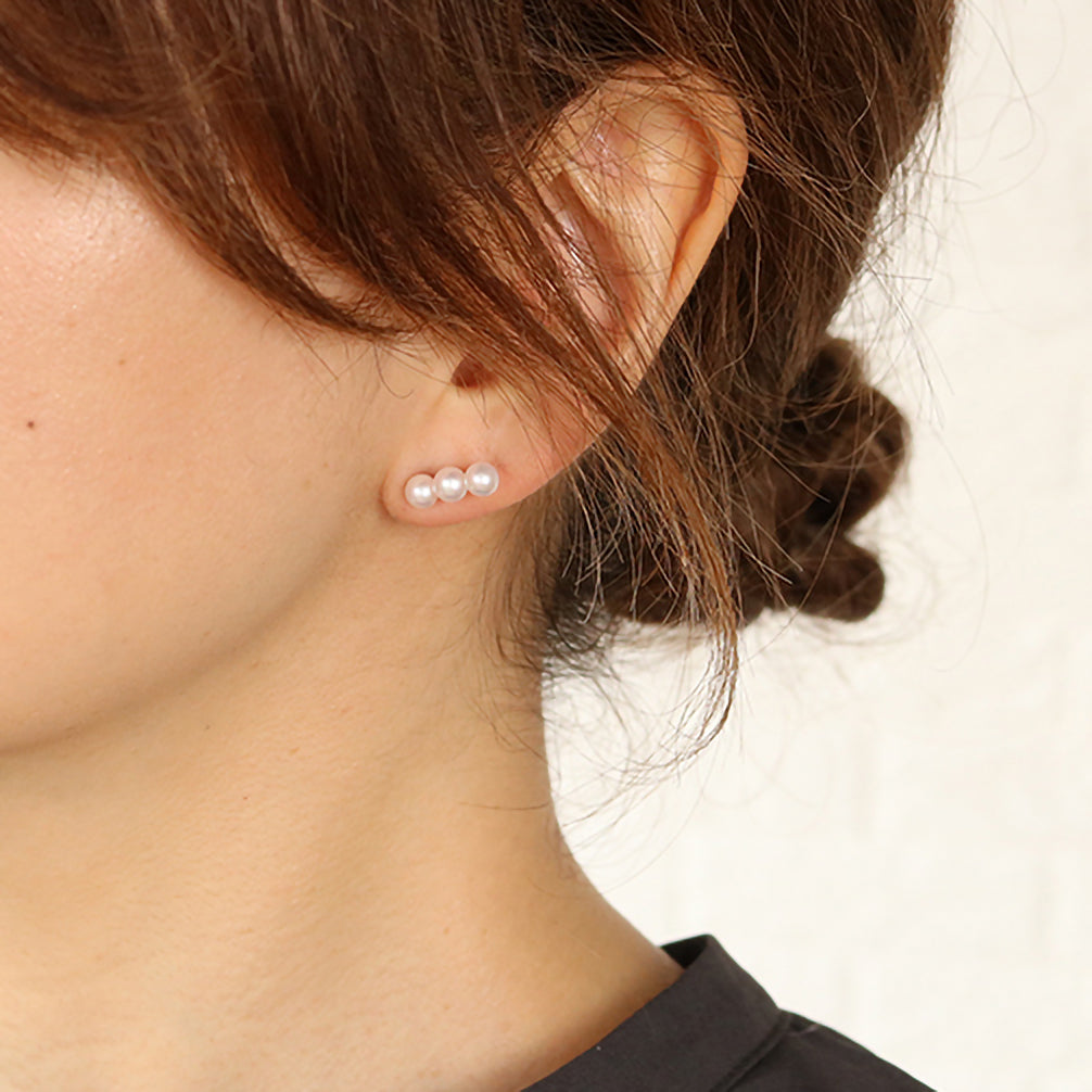 パール K18ピアス(アコヤ真珠6月誕生石)《21T10280》