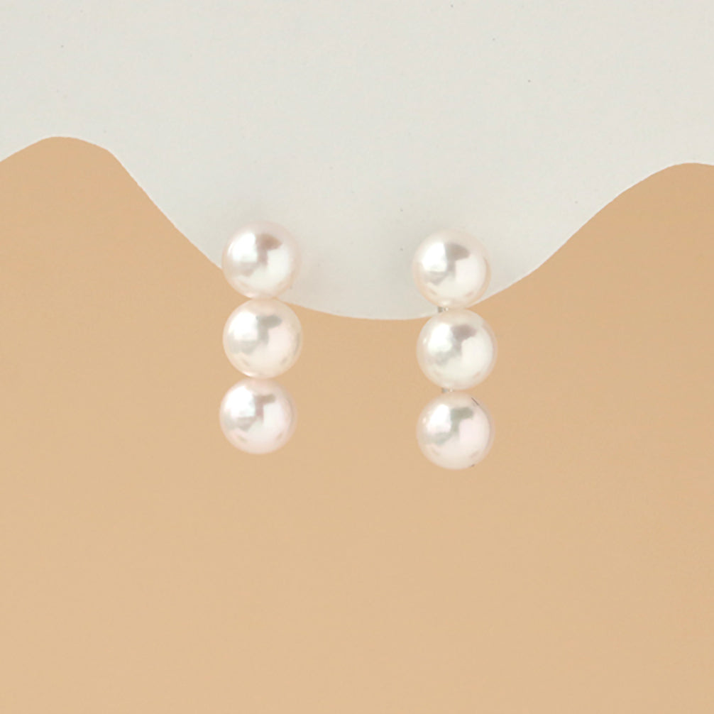 パール K18ピアス(アコヤ真珠6月誕生石)《21T10280》