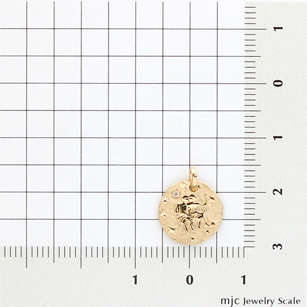 ダイヤモンド K18ペンダントトップ(星座/ふたご座/4月誕生石)《21T10330-FUT》