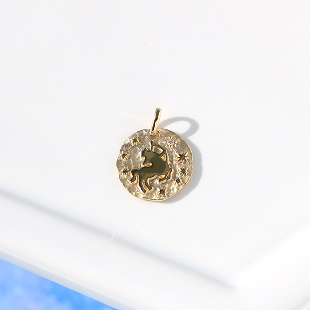 ダイヤモンド K18ペンダントトップ(星座/いて座/4月誕生石)《21T10330-ITE》