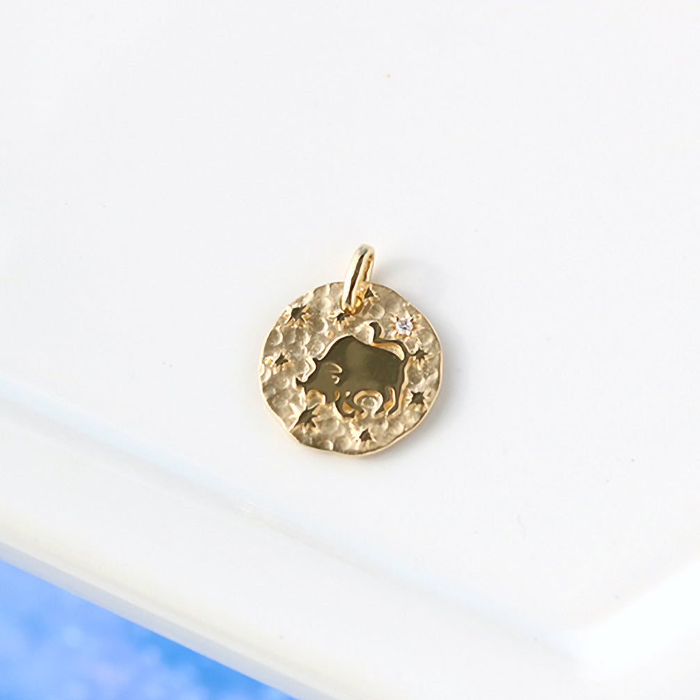 ダイヤモンド K18ペンダントトップ(星座/おうし座/4月誕生石)《21T10330-OUS》