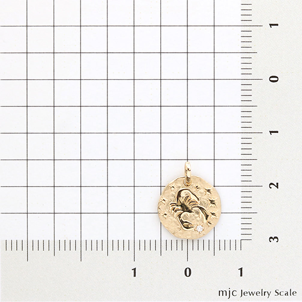 ダイヤモンド K18ペンダントトップ(星座/さそり座/4月誕生石)《21T10330-SAS》