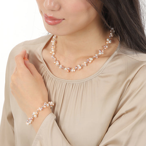 パール ネックレス&ブレスレット(淡水パール/コンバーチブル/6月誕生石)《22C50117》