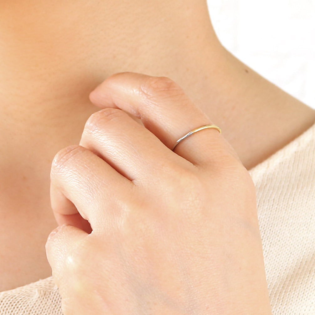 プラチナ/K18リング(コンビカラー)《22T10180》