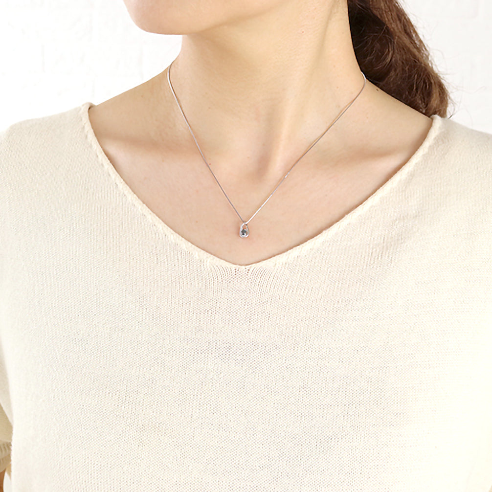 アレキサンドライト/ダイヤモンド プラチナネックレス(12月誕生石)《22T10182》