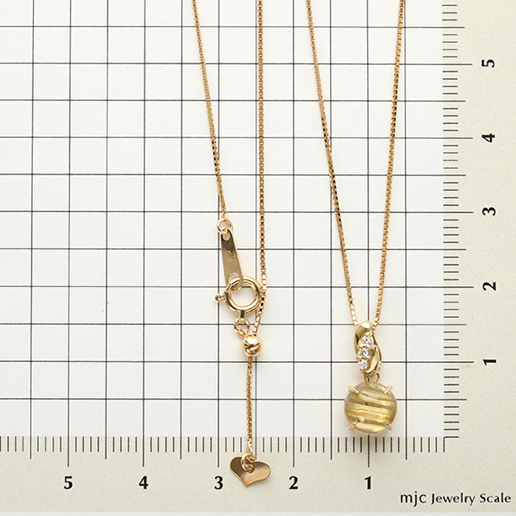 ルチルクォーツ/ダイヤモンド K18ネックレス《22T10220》