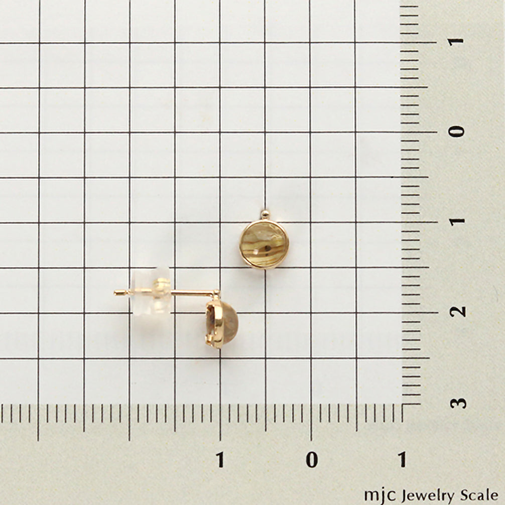 ルチルクォーツ K18ピアス《22T10221》